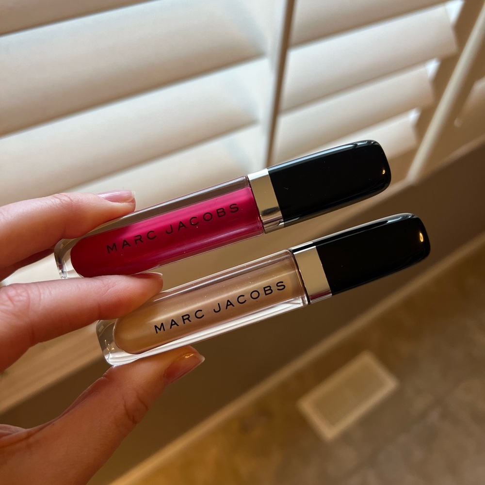 Marc Jacobs Enamoured Lip Gloss Duo — Hot Hot Hot & Sugar Sugar - USED MINIMAL
